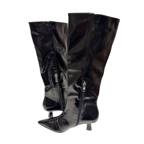 Olivia Miller Mars Women's Tall Boot Black Kitten Heel Zipper Women's Size 6 NEW - Picture 7 of 8